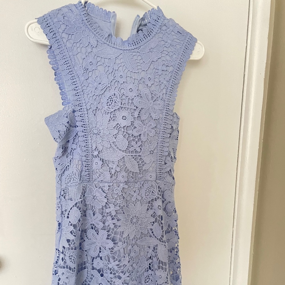 Light blue dress with lace, perfect for commencement/graduation ceremony